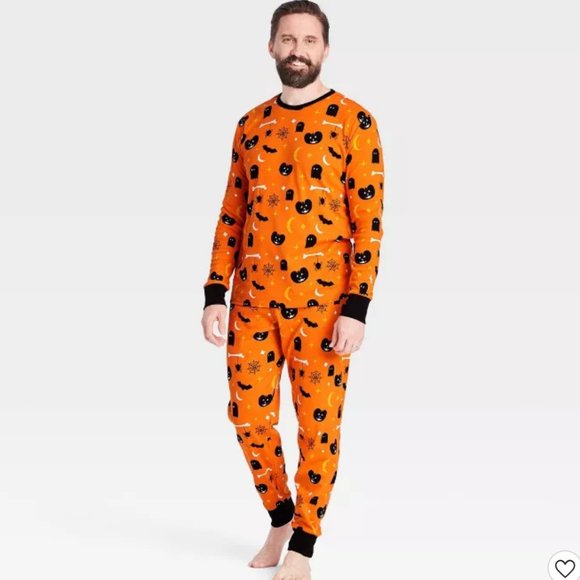 New Men's 2 Piece Sleep Set Large Halloween - Picture 1 of 3